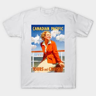 Vintage Travel Poster Canada Tours and Cruises T-Shirt